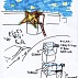 disegno di progetto dell`artista